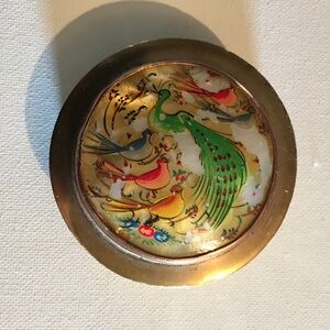 Vintage powder box - birds